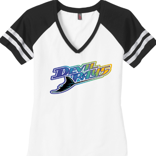 DEVIL RAYS LADIES V-NECK GAME TEE