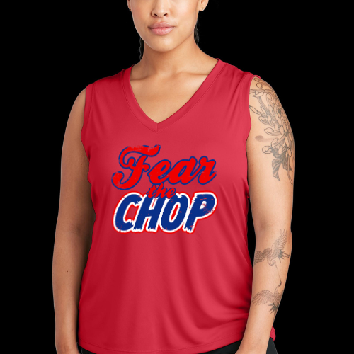 FEAR THE CHOP LOGO - LADIES DRI-FIT TANK TOP
