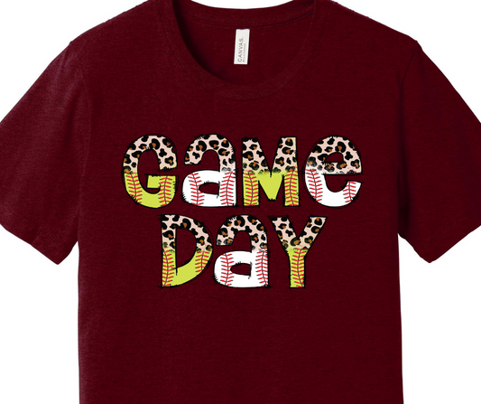 Game Day - Baseball and Softball Adult T-shirt