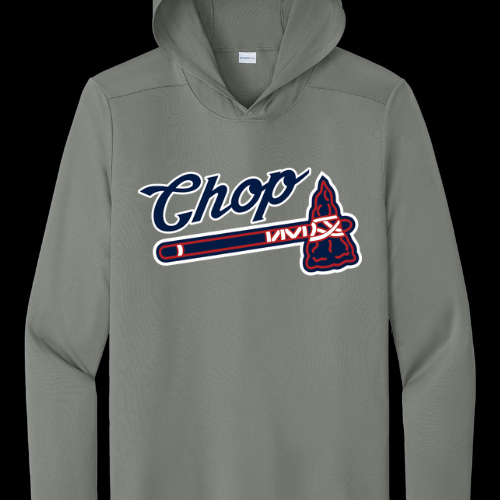 Grey Braves Long Sleeve Hooded Dri-fit Shirt - SPF50