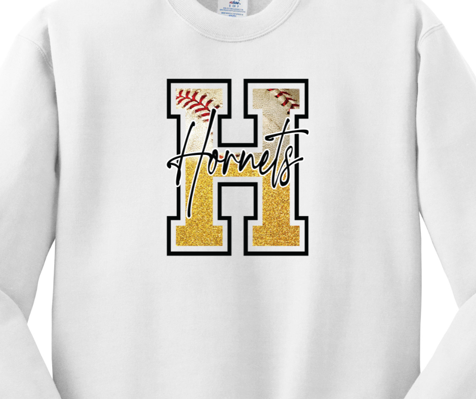 Hornets "H" Baseball Crewneck Sweatshirt