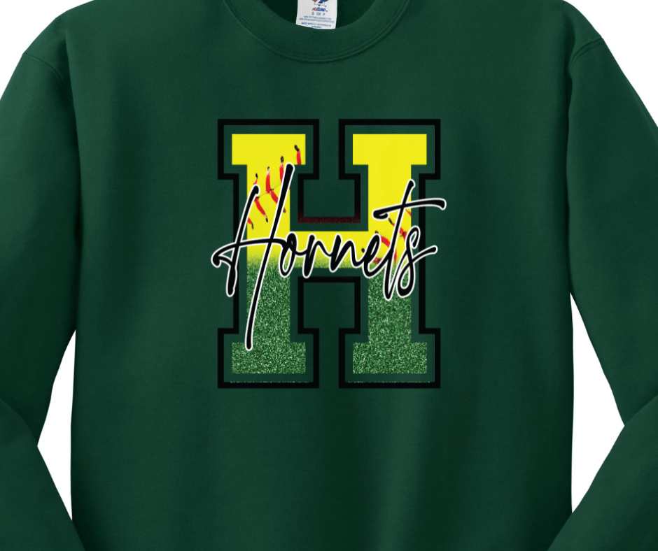 Hornets "H" Softball Crewneck Sweatshirt