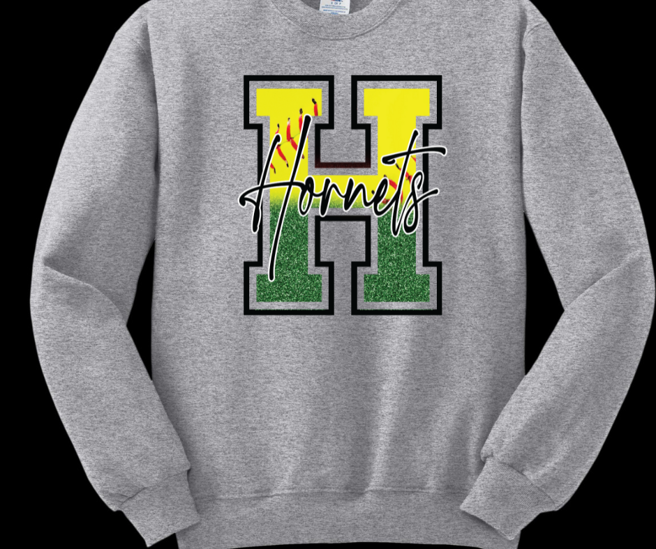 Hornets "H" Softball Crewneck Sweatshirt
