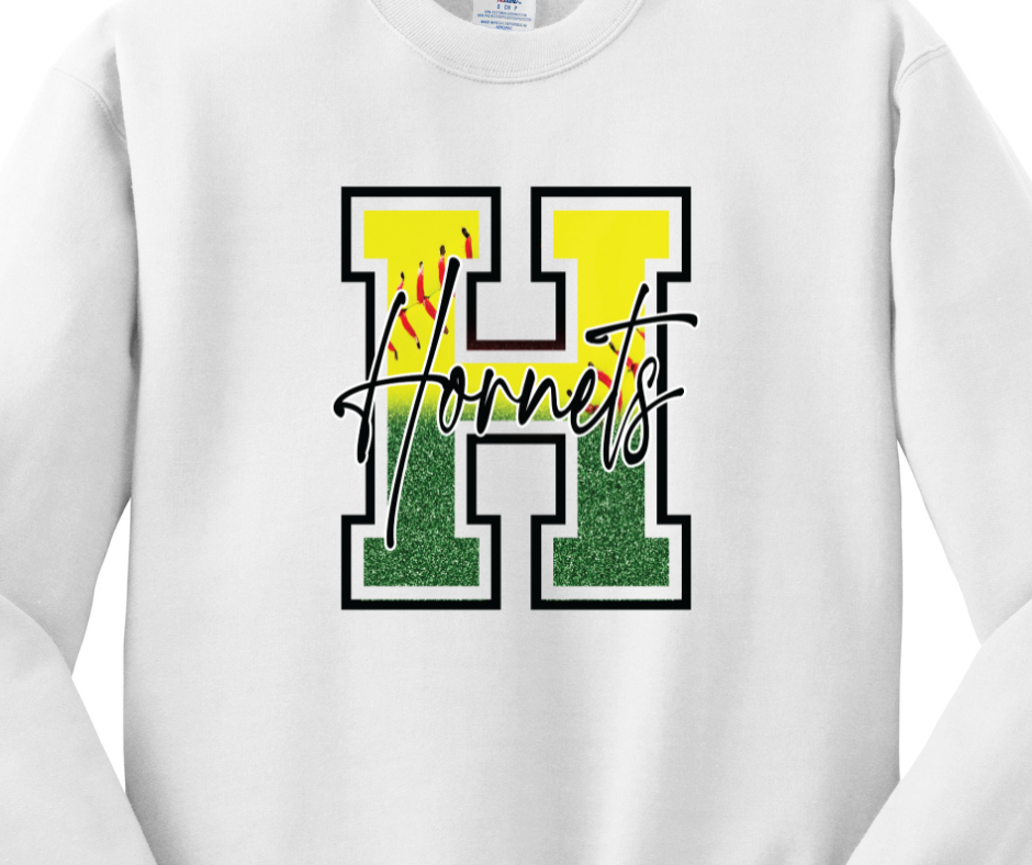 Hornets "H" Softball Crewneck Sweatshirt