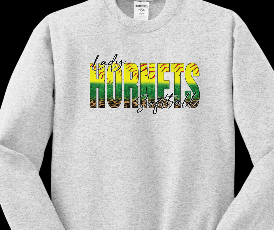 Lady Hornets Softball Crewneck Sweatshirt