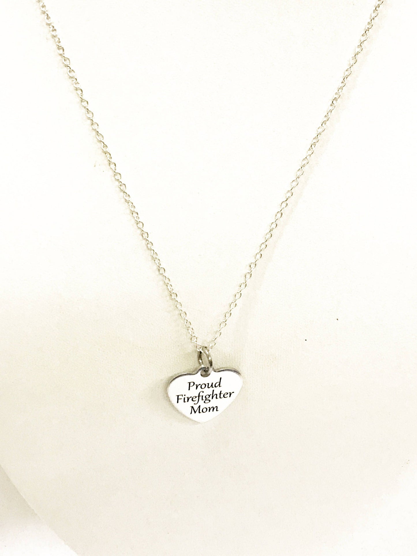 Firefighter Mom Necklace, Proud Firefighter Mom Jewelry, Gift For Firefighter Mom, Firefighter Mother Gift, Gift For Mother Of Firefighter