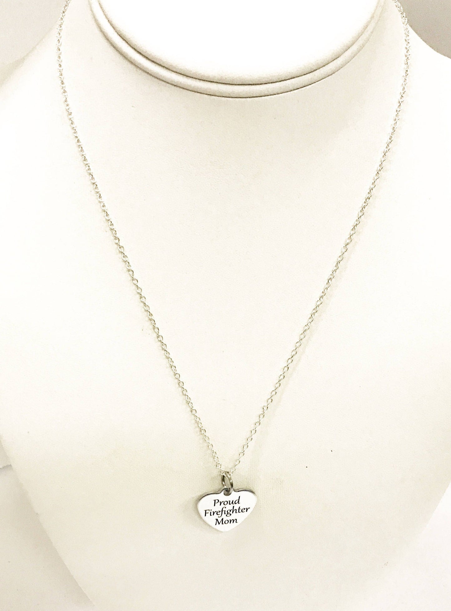 Firefighter Mom Necklace, Proud Firefighter Mom Jewelry, Gift For Firefighter Mom, Firefighter Mother Gift, Gift For Mother Of Firefighter
