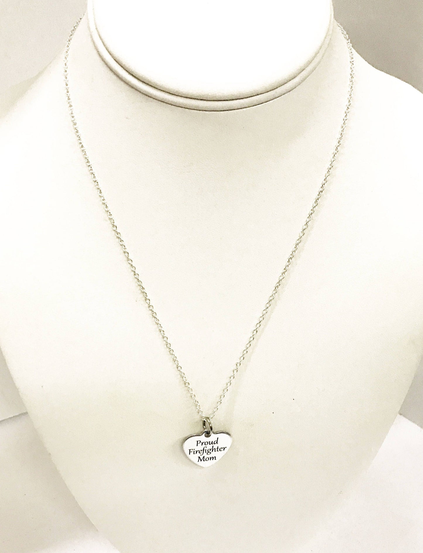 Firefighter Mom Necklace, Proud Firefighter Mom Jewelry, Gift For Firefighter Mom, Firefighter Mother Gift, Gift For Mother Of Firefighter