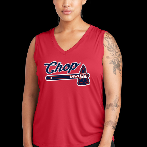 CHOP TOMAHAWK LOGO - LADIES DRI-FIT TANK TOP