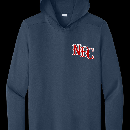 Navy NF Chop Long Sleeve Hooded Dri-fit Shirt - SPF50