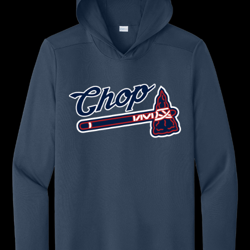 Navy NF Chop Long Sleeve Hooded Dri-fit Shirt - SPF50