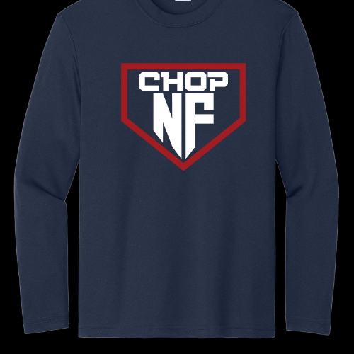 NF CHOP TEAM LOGO NAVY YOUTH DRI-FIT LONG SLEEVE