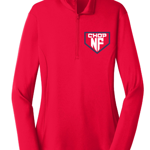 CHOP - Men's Red Sportek 1/4 zip Dri-Fit Long Sleeve Pullover