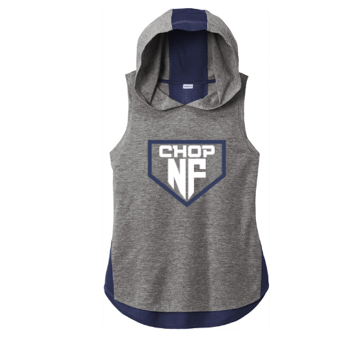 NF Chop Large Team Logo - Ladies Two-toned Sleeveless Dri-fit hoodie