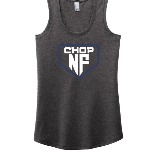 NF Chop Team Navy Logo: Triblend Ladies Racerback Tank