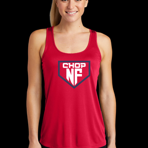 NF Chop Team Navy Logo: Dri-fit Ladies Racerback Tank