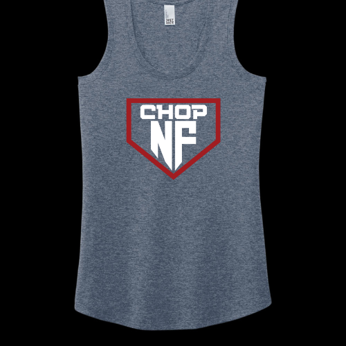NF Chop Team Red Logo: Triblend Ladies Racerback Tank