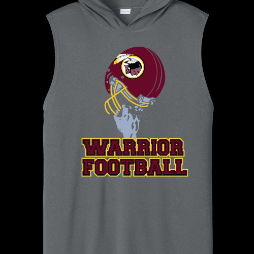 Warrior Football - Helmet in Air - Men's Sleeveless Hooded Dri-Fit